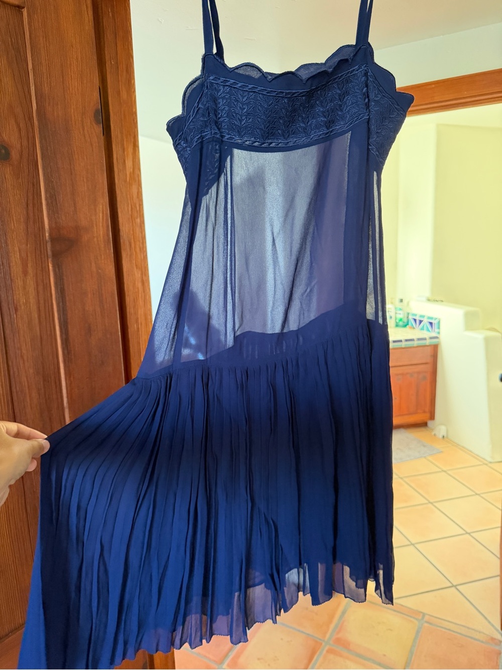 Isabel marant etoile Sheer Navy Blue Lace dress - Picture 2 of 4